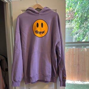 Drew Purple Hoodie with Yellow Smiley